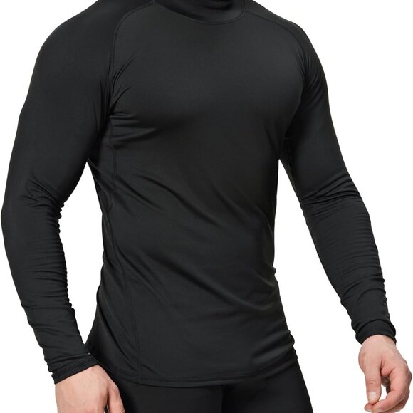 5 Pack Men's Long Sleeve Fleece-Lined Thermal Shirts for Ultimate Cold Gear - Picture 3 of 7